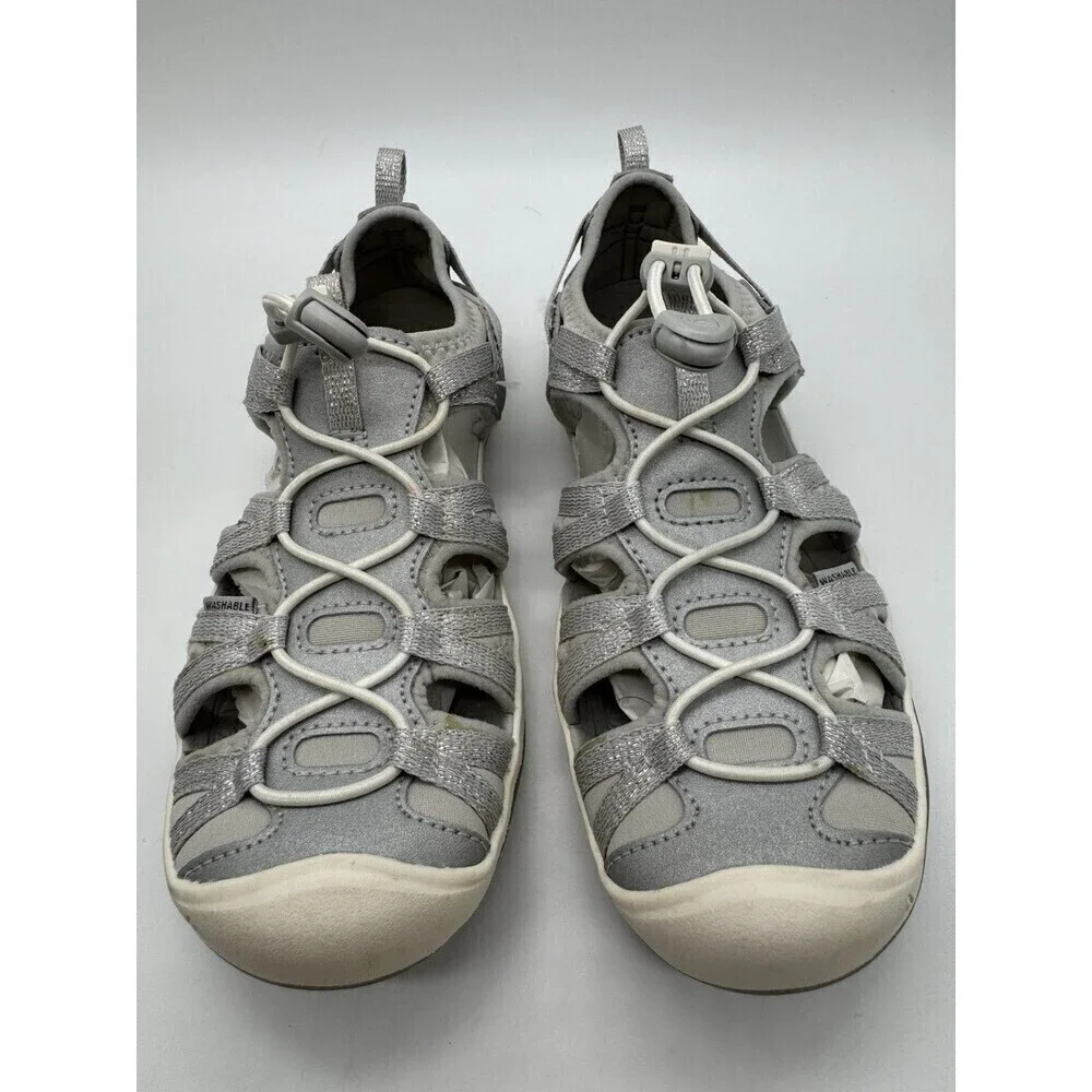 KEEN silver glitter moxie sandals water shoes kids size 3